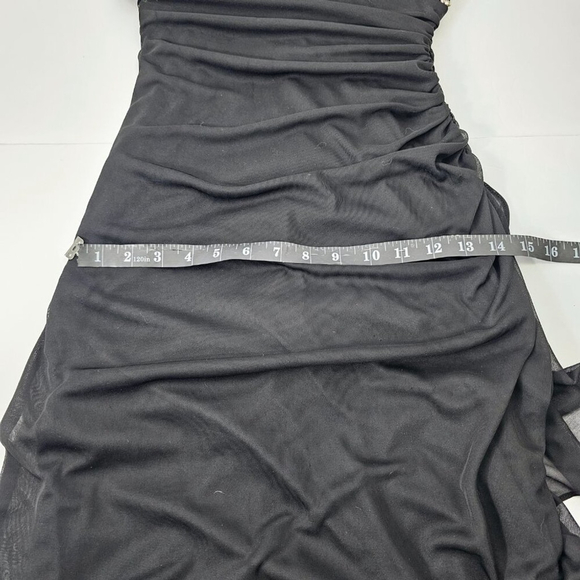 Betsy & Adam Women's Vintage Y2K Black Rhinestone Halter Bodycon Dress Size 4 - Picture 13 of 14